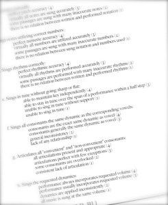 YHS Choral Standards 2011-2012